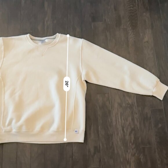 Russell Athletic Cream Crewneck Large Men's Sweatshirt - Picture 9 of 9